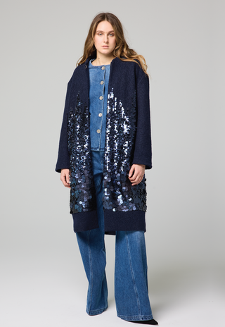 Infinity Paillettes Ombre Long Coat
