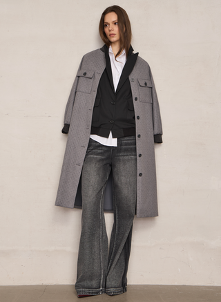 The Long Line Embellished Baseball Jacket